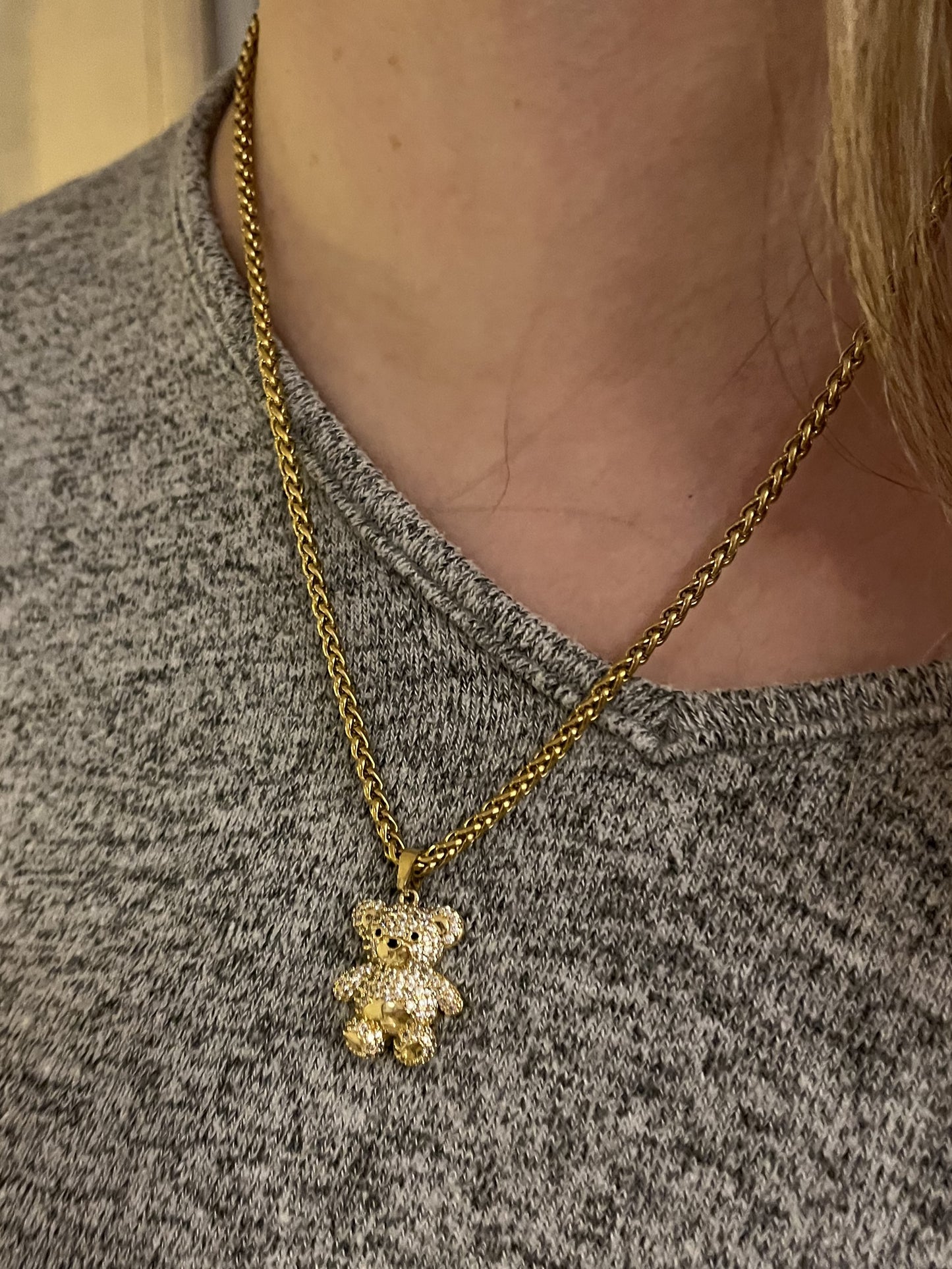 Κολιέ "Golden Teddy Bear"