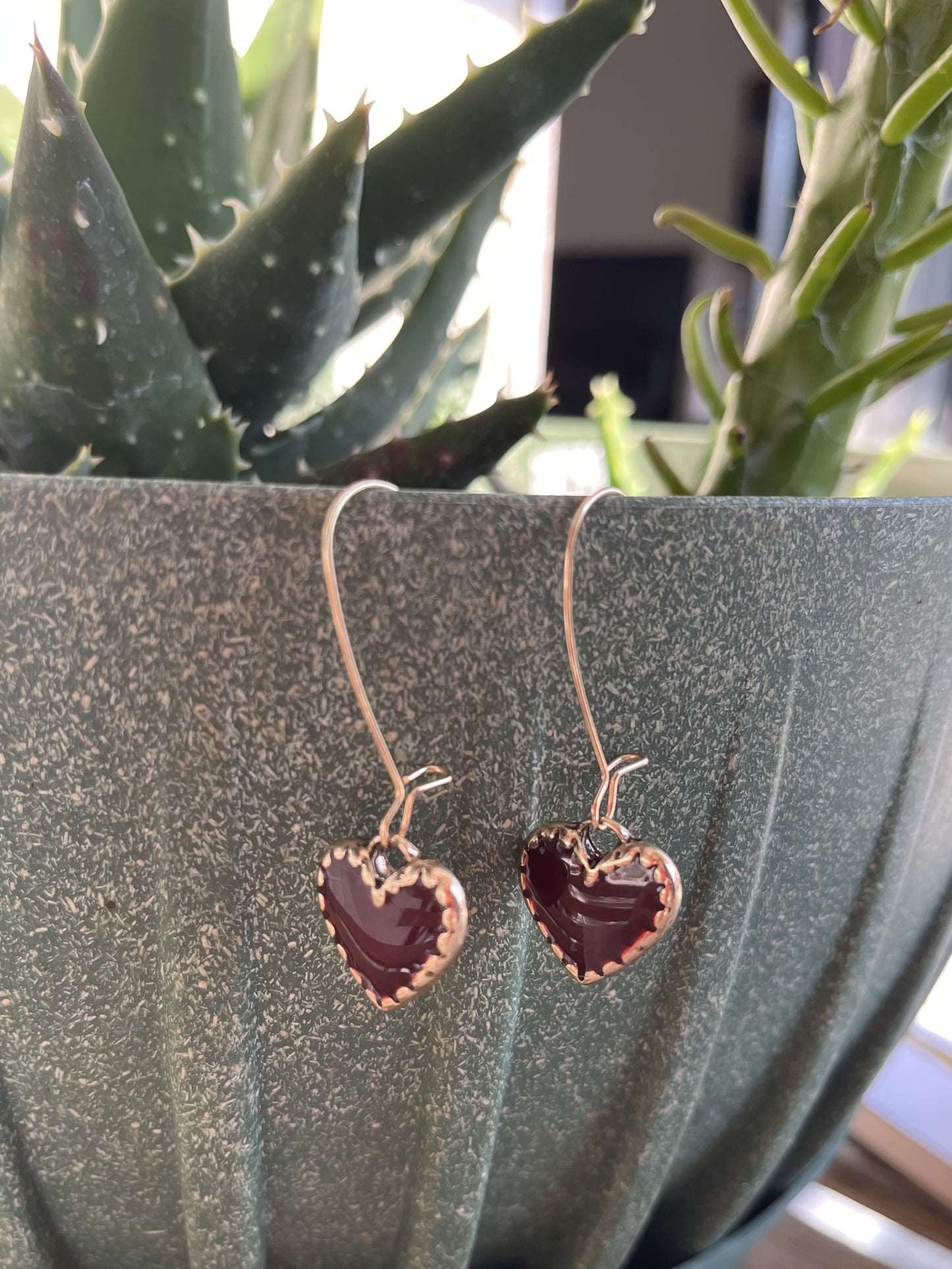 Σκουλαρίκια "Maroon Heart"