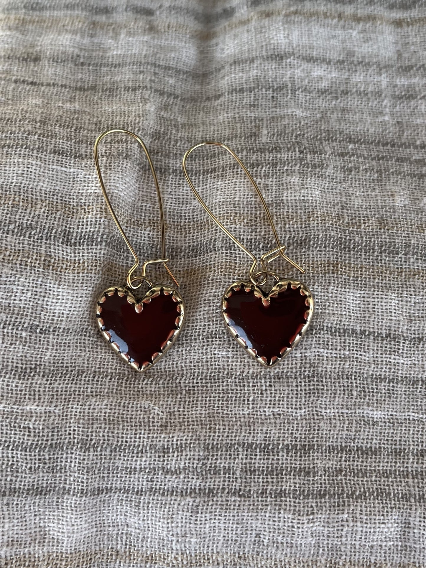 Σκουλαρίκια "Maroon Heart"