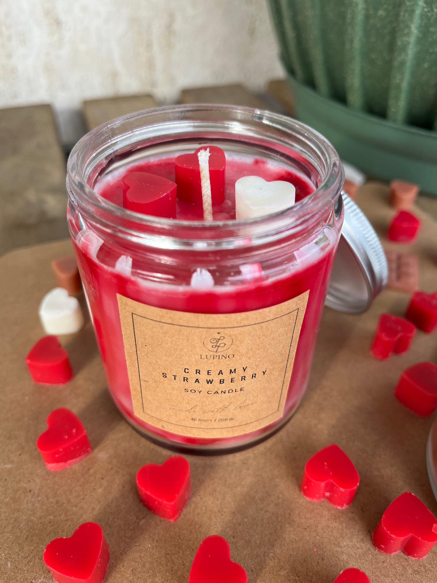 Κερί σόγιας "Creamy Strawberry"